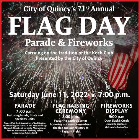 Flag Day Parade Fireworks Discover Quincy