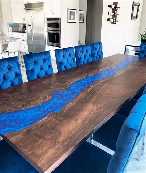 Custom Live Edge River Tables Dining Table Conference Etsy