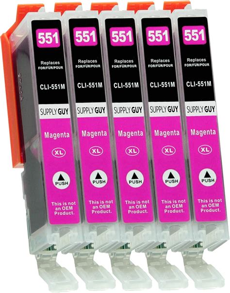 Supply Guy 5 Cartucce Per Stampanti Con Chip Compatibile Con Canon CLI