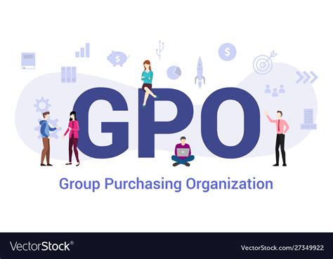 Gpo Group Purchasing Organization Concept Vector Image