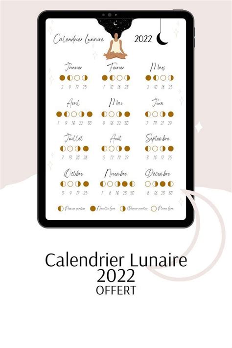 Calendrier Lunaire 2022 À Télécharger Et Imprimer Gratuitement Les