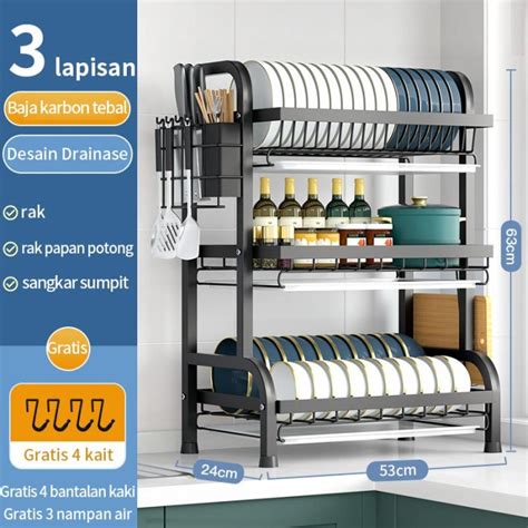 Jual Rak Piring Rak Pengering Piring Stainless Rak Cuci Piring Anti