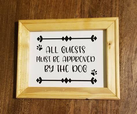 Funny dog signs for a home dog lovers signs guest room wall | Etsy