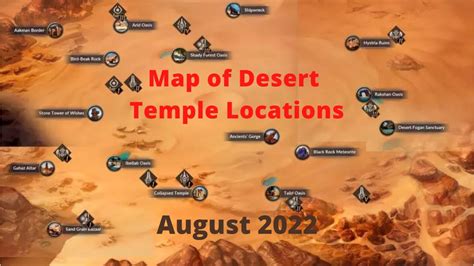 Map Of All Desert Temple Locations And Hidden Quest In August