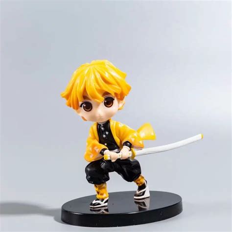 Boneco Zenitsu Agatsuma Demon Slayer Kimetsu No Yaiba Action Figure