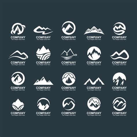 set of mountain logo design 4807459 Vector Art at Vecteezy