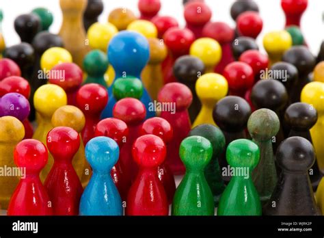 Large group of people in many colors in abstract Stock Photo - Alamy