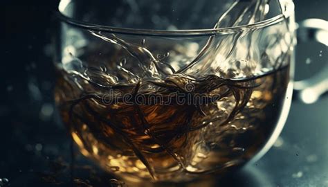 Luxury Whiskey Pouring Into Glass Creating A Refreshing Celebration