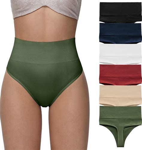 Amazon Sharicca High Waisted Thongs For Women Seamless No Show