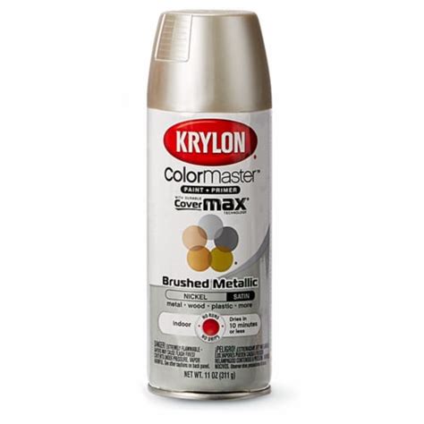 Krylon® ColorMaster™ Brushed Metallic Satin Spray Paint - Nickel, 11 Oz ...