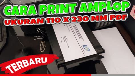 Cara Print Amplop Ukuran X Mm Pdf Terbaru Youtube