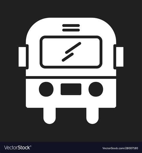 Beautiful Bus Glyph Icon Royalty Free Vector Image