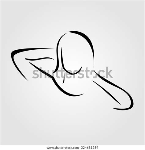 Woman Giving Herself Head Massage Stock Vector Royalty Free 324681284