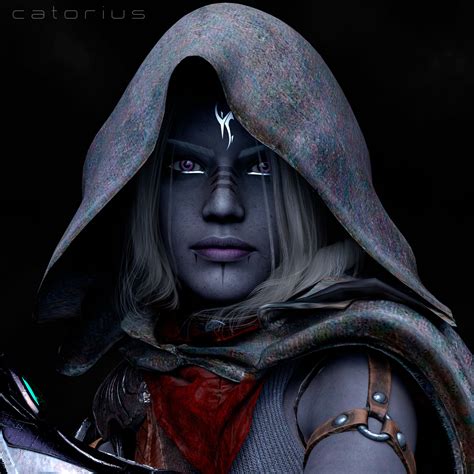 Female Hooded Drow Assassin