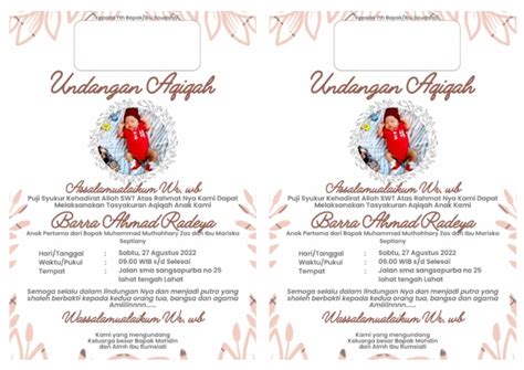 Undangan Aqiqah | PDF