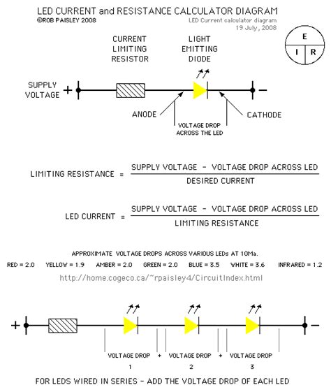 CURRENT LIMITING RESISTOR CALCULATOR - Basic_Circuit - Circuit Diagram ...