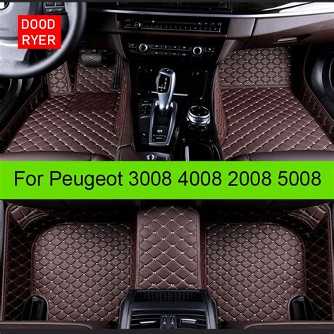 Doodryer Car Floor Mats For Peugeot 2008 3008 4008 5008 Foot Coche