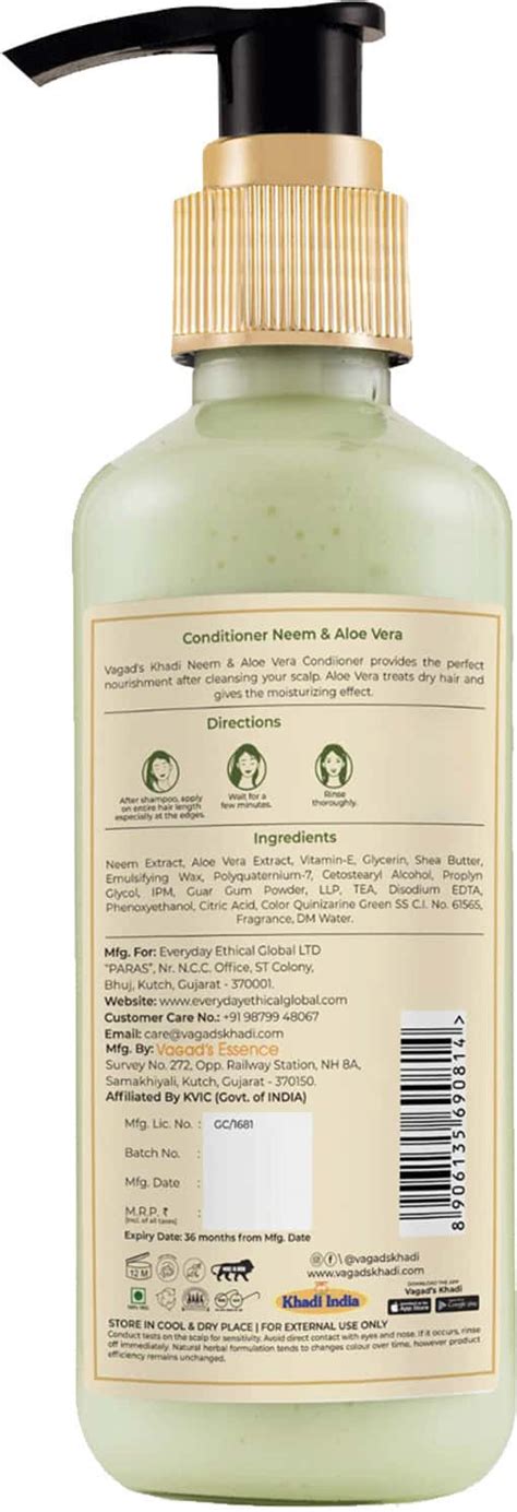 Buy VAGAD S KHADI NEEM AND ALOE VERA CONDITIONER 200ML HAIR