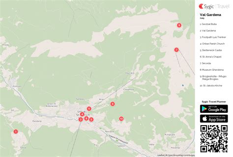 Val Gardena Printable Tourist Map Tripomatic