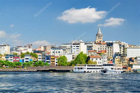 Skyline De Estambul Incre Ble Vista De La Torre Galata Y El Puente De