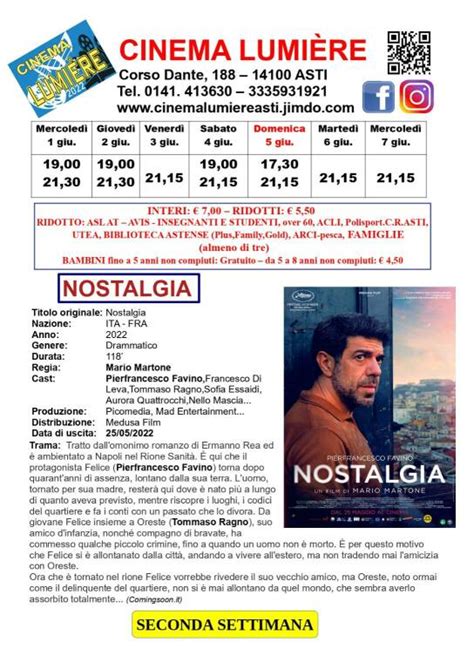 Al Cinema Lumi Re Continua La Programmazione Di Nostalgia Un Film Di