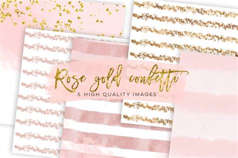 Rose Gold Foil Glitter Textures Rose Gold Digital Paper