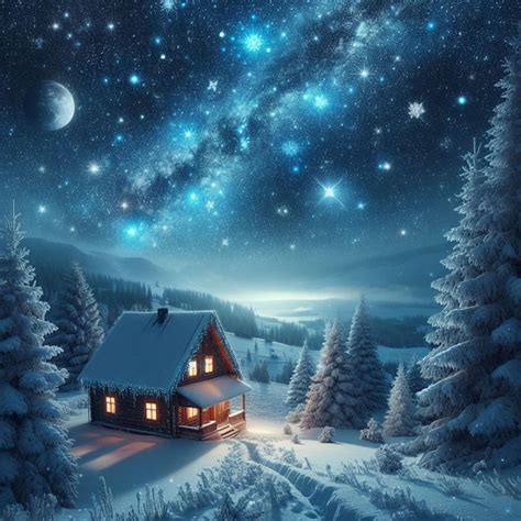 Premium Photo Snowcovered House Joyous Ride Down The Glistening