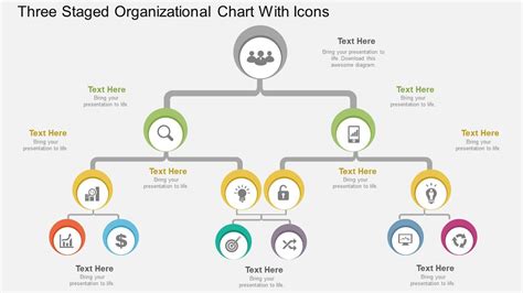 cs Organigramme en trois étapes avec des icônes Design plat Powerpoint | Présentation PowerPoint ...