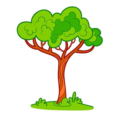 Premium Vector Cute Tree Cartoon Tree Clipart Vector Illustration