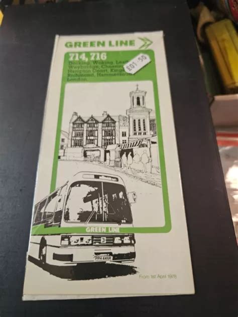 London Bus Transport Timetable Leaflet Richmond Green Line Ho