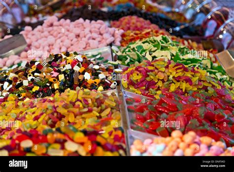 Lots Of Sweets For Sale At The Christmas Market Winter Wonderland Hyde