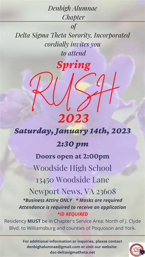 Spring 2023 Rush – Denbigh Alumnae Chapter of Delta Sigma Theta ...