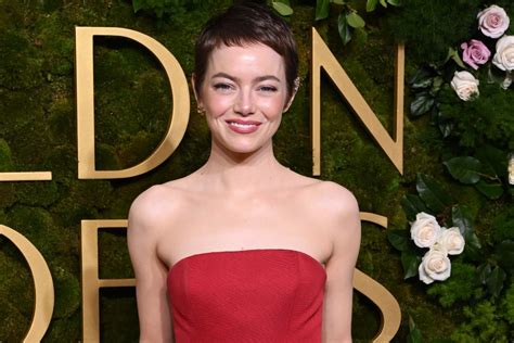 Emma Stone Debuts Bold New Haircut At 2025 Golden Globes See The Pics