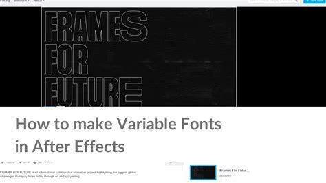 How To Make Variable Fonts In After Effects Aescripts