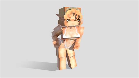 X Ute Anime Elf Girl Minecraft Blockbench D Model By W