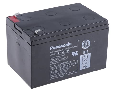 LC CA1212P Panasonic Batería de plomo ácido 12V 12Ah AGM