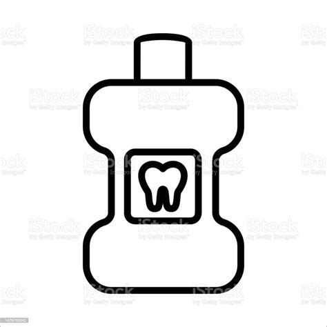 Mouthwash Icon Logo Design Vector Template Illustration Sign And Symbol