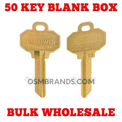 Bulk Packs Of Key Blanks You Will Receive 50 Brass Key Blanks Lot Of