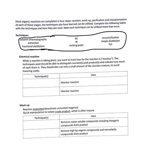 Solved Please Help Me Fill Out The Tables Using The Correct Chegg