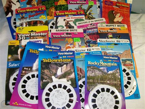 Huge Lot Of Vintage View Master 3 D Reels On Original Cards 87 Reels