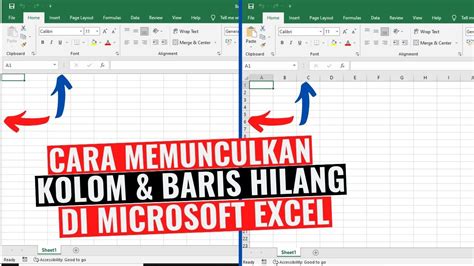 Cara Memunculkan Kolom Dan Baris Yang Hilang Di Microsoft Excel Youtube