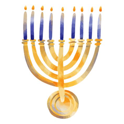 Diseño Png Y Svg De Vela Shammash De Hanukkah Para Camisetas