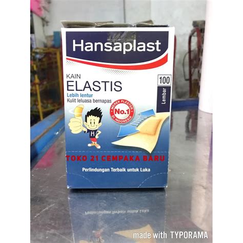 Jual Hansaplast Elastis 1 Box Isi 100 Lembar Kain Plester Luka Kulit