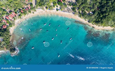 Beach Playa Cristal Tayrona National Park Santa Marta Colombia Aerial