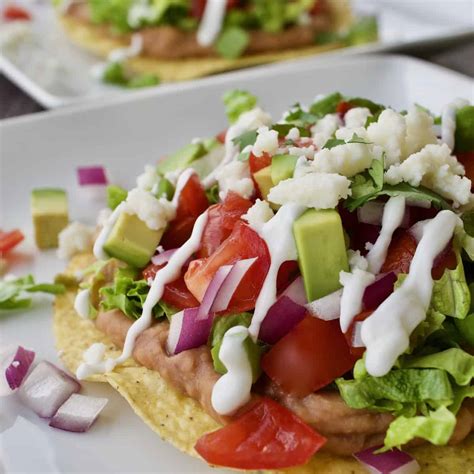 Insanely Easy Refried Bean Tostadas Yummy Noises