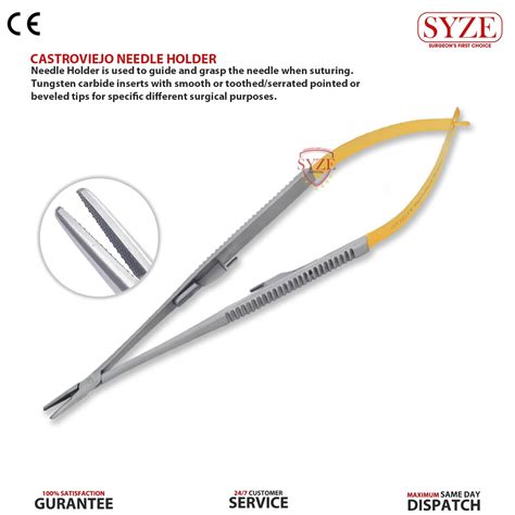 TC Castroviejo Needle Holder Straight 17cm Syze UK LTD