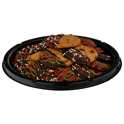 Save On Stop Shop Bakery Cookie Tray Chocolate Chip Dipped Serves