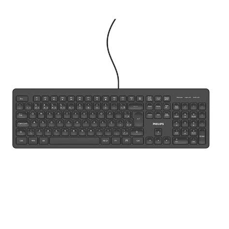 Teclado Philips Abnt2 USB Preto KaBuM