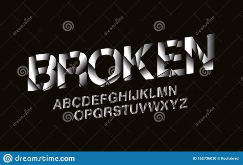 Abstract Font Collection Alphabet Capital Letters Vector Illustration