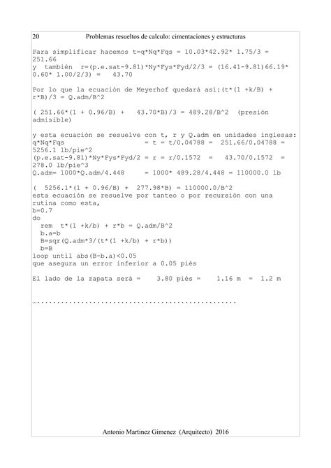 Problemas Resueltos De Calculo Cimentaciones Y Estructuras PDF